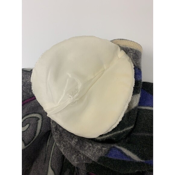 Spree International Lambswool Vintage Sweater Gray Shoulder Pads Womens Large - Picture 6 of 8